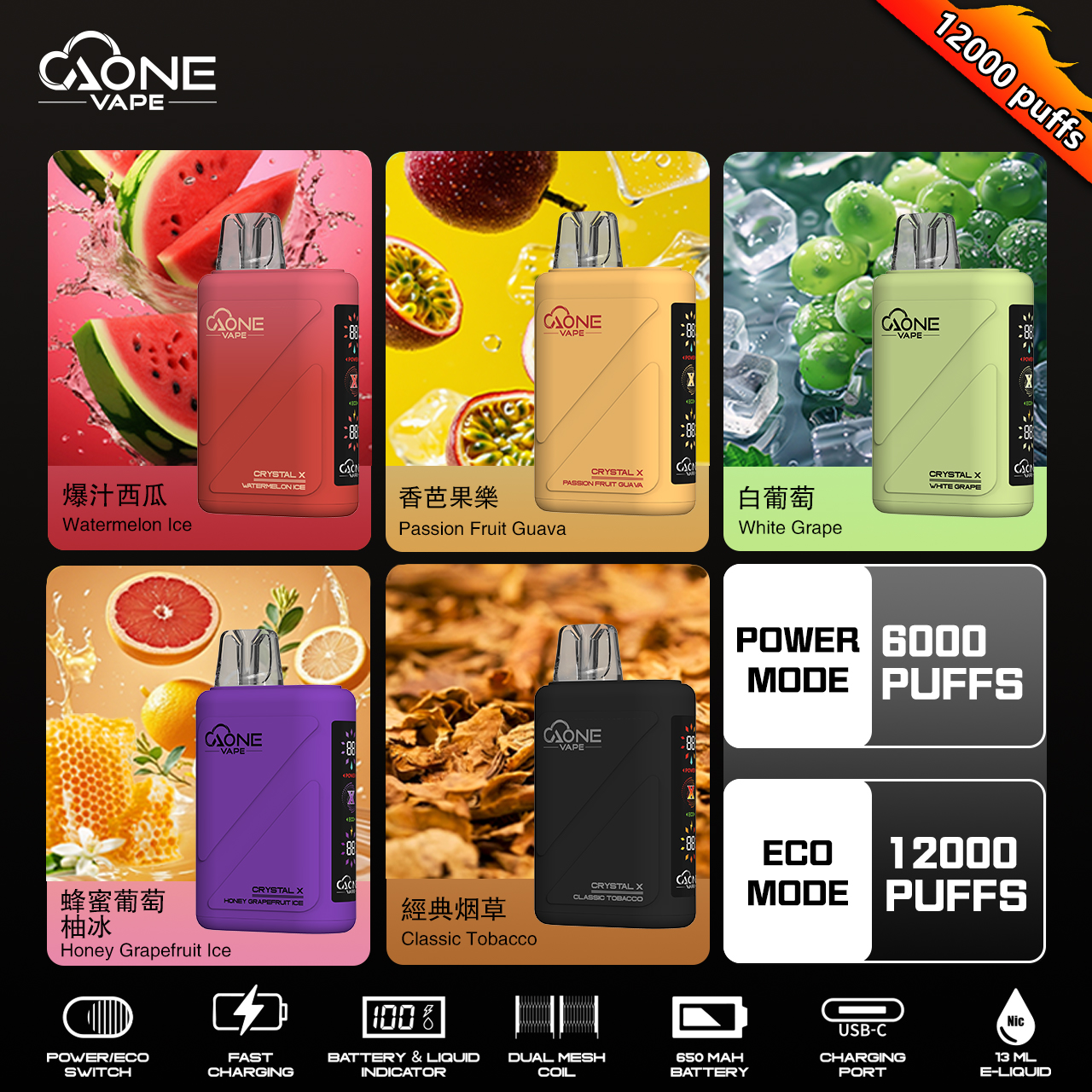AONE Crystal X 水晶二代 12000口:圖片 6